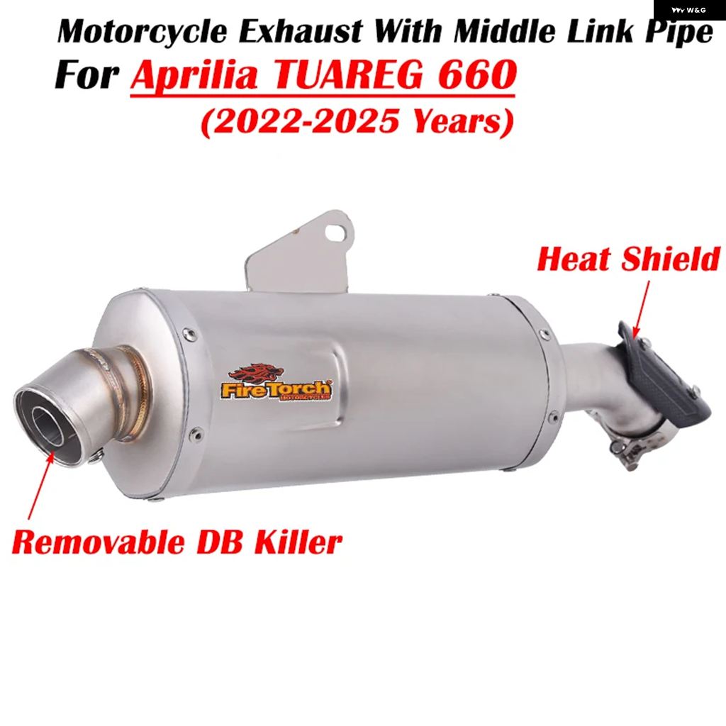 ブランド登録なし - 並行輸入品 アプリリア トゥアレグ 660 2022 - 2025 自動二輪車 排気ガス 取り合わせ マフラーミドルリンク 配管 DB殺害者