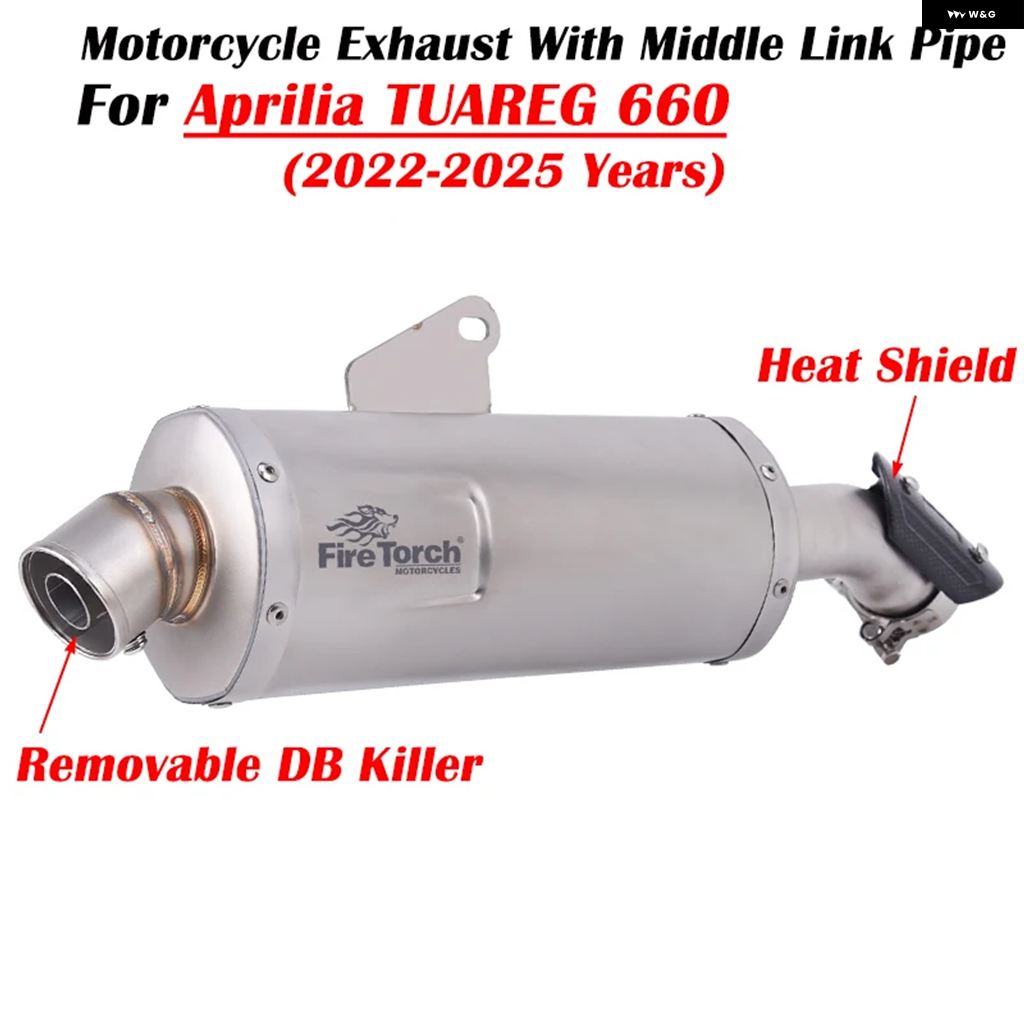 ブランド登録なし - 並行輸入品 アプリリア トゥアレグ 660 2022 - 2025 自動二輪車 排気ガス 取り合わせ マフラーミドルリンク 配管 DB殺害者