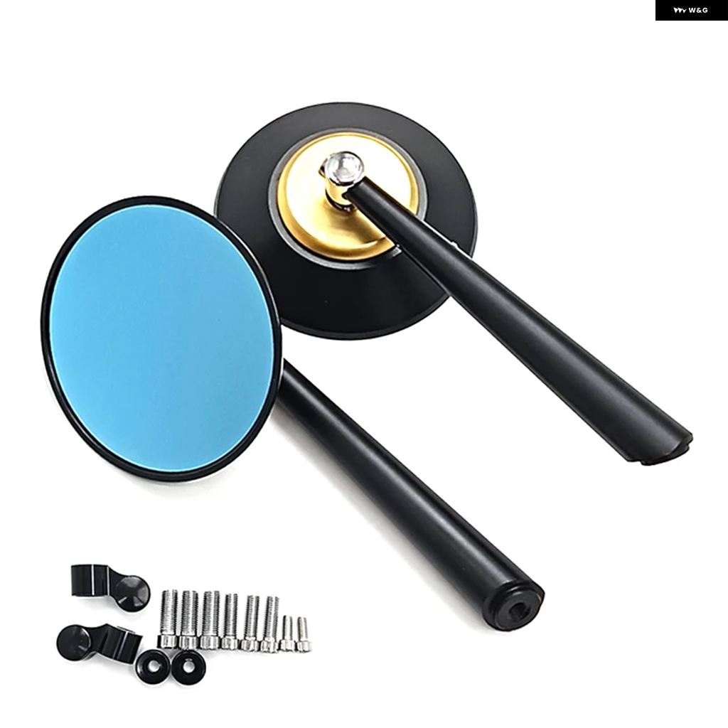 ゼファーサイドミラー美品 並行輸入品 オートバイ ミラー 8/10MM レトロラウンドサイドミラー