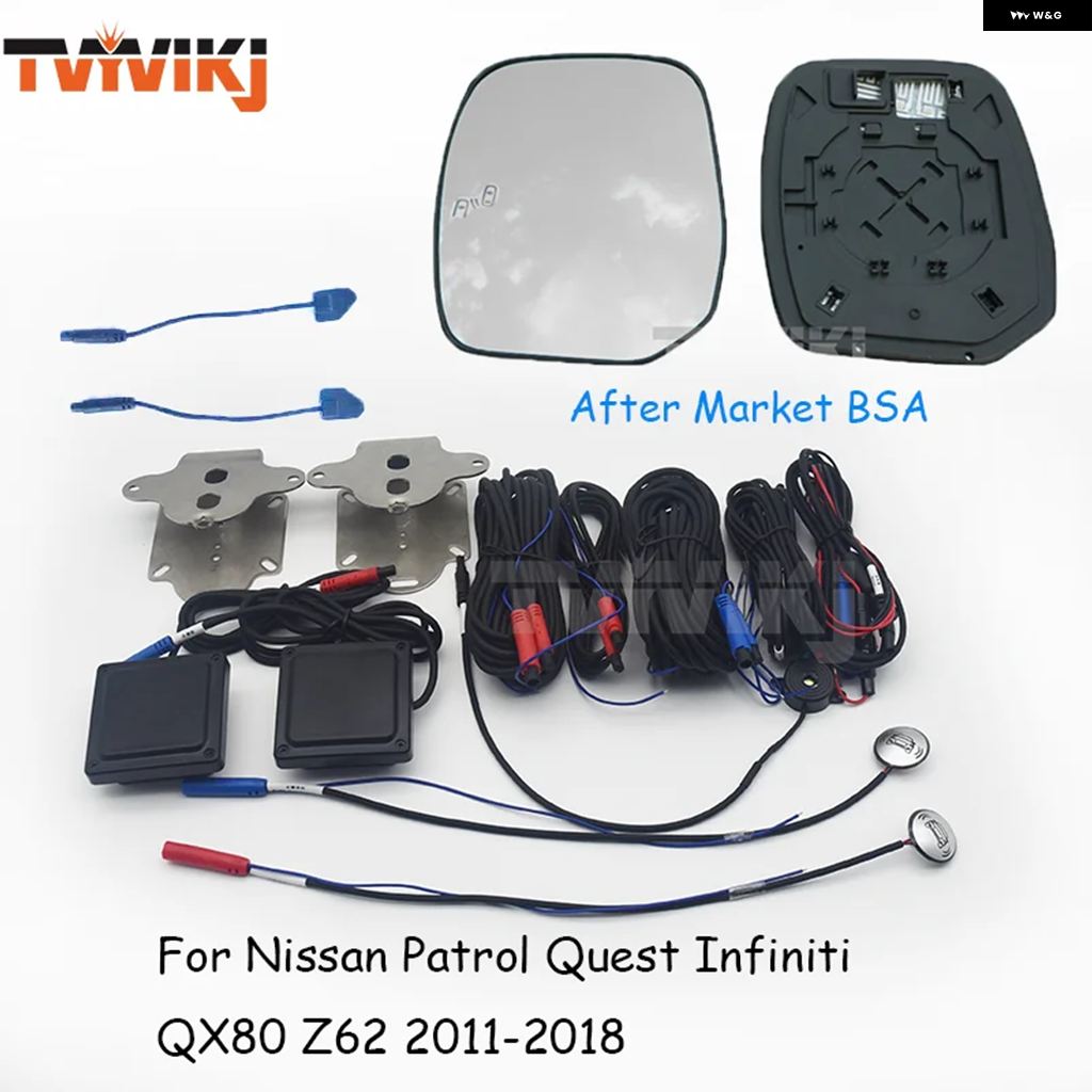ブランド登録なし - 並行輸入品 TVYVIK 側面鏡鑑 ブルーガラスレンズ 日おおい 斑点模様助けること 日産 見まわる クエスト インフィニティ QX80 Z62 2011-2018