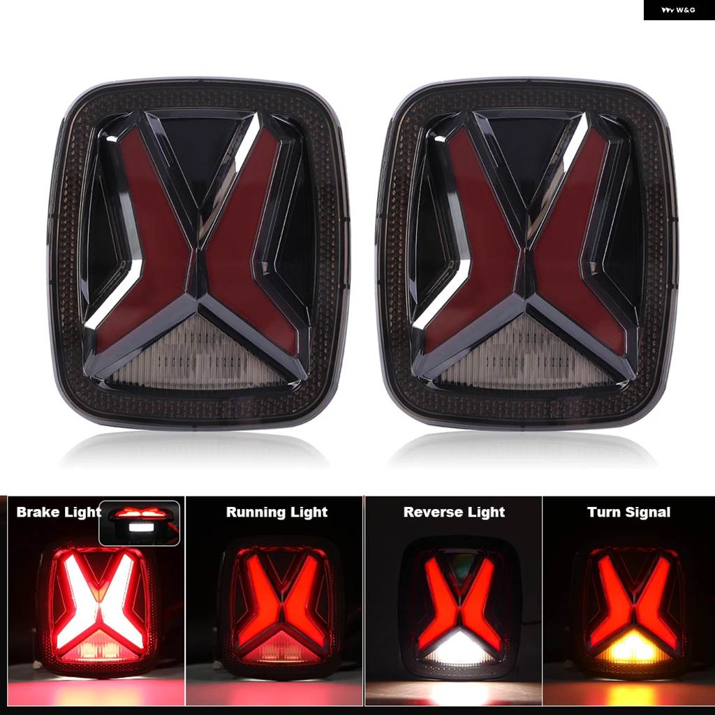 ブランド登録なし - 並行輸入品 後押し LED テールランプ ジープ ラングラー CJ TJ YJ 1998-2006in Xin 見せ掛けデザインスモーク 12V DRL