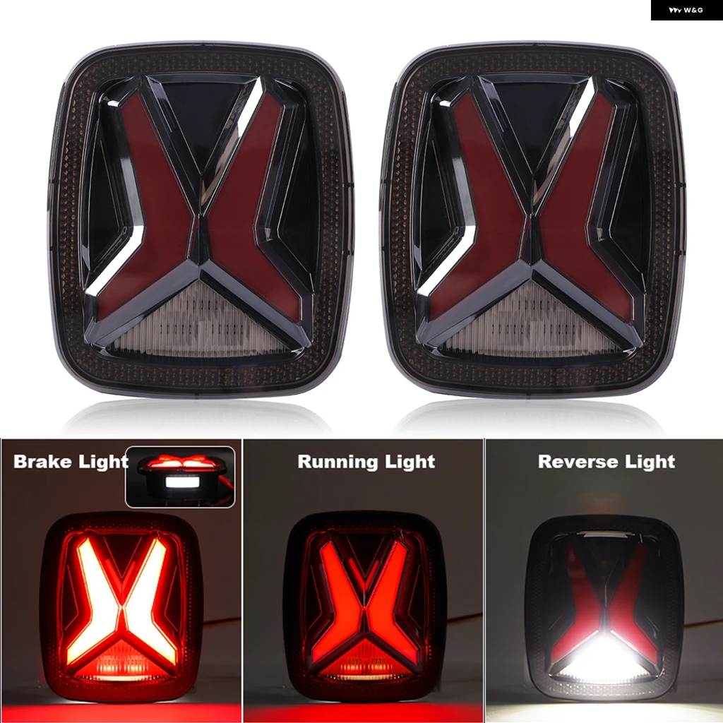 ブランド登録なし - 並行輸入品 後押し LED テールランプ ジープ ラングラー CJ TJ YJ 1998-2006in Xin 見せ掛けデザインスモーク 12V DRL