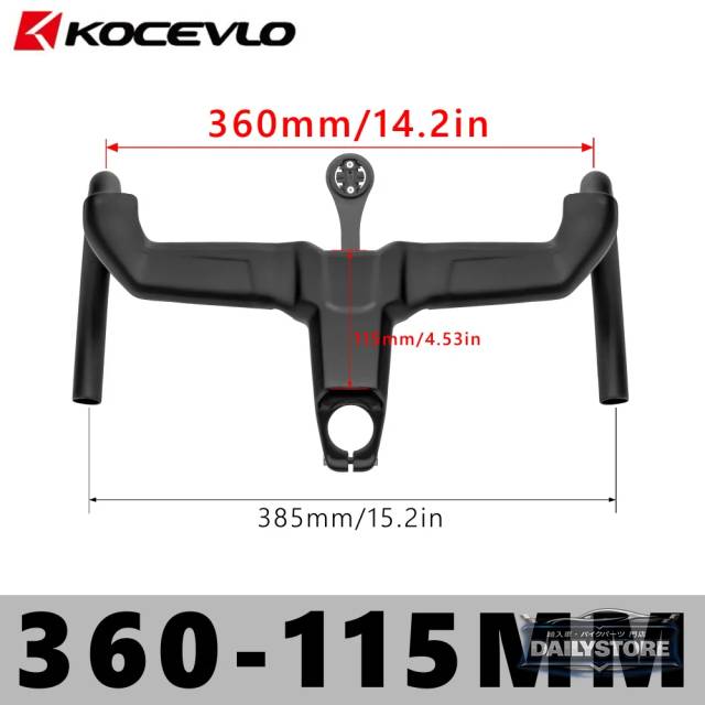 KOCEVLO 自転車ハンドル エアロデザイン 並行輸入品 KOCEVLO K04 EVO ロード エアロ カーボン一体型ハンドル