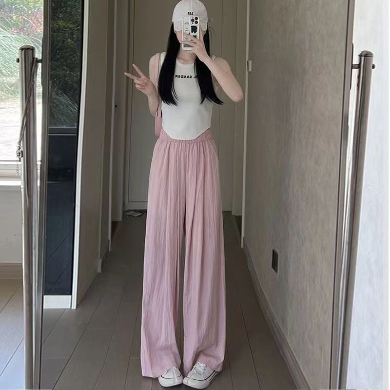 送料無料 ワイドパンツ レディース 夏 涼しい 涼感 冷感 速乾 パンツ ボトムス ゆったり ガウチョパンツ タック入り タック ワイド 大きいサイズ |  | 05