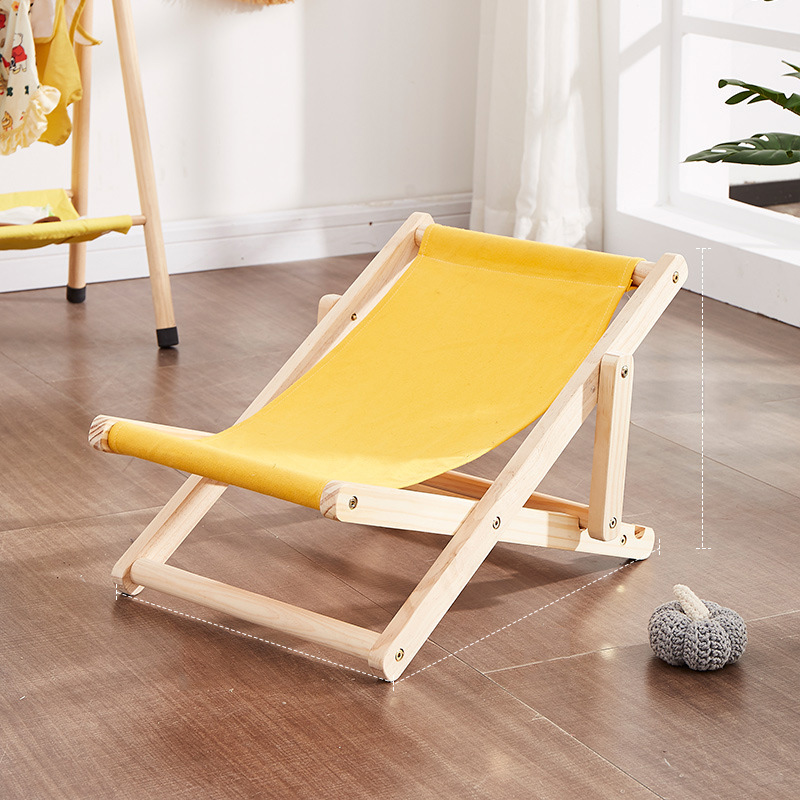 ラウンジチェア 猫用チェア 猫ベッド キャットラウンジ ペットベッド ペット用品 ハンモック 木製 休憩用 4段階調節 寝具 室内 夏用 お洒落 |  | 02
