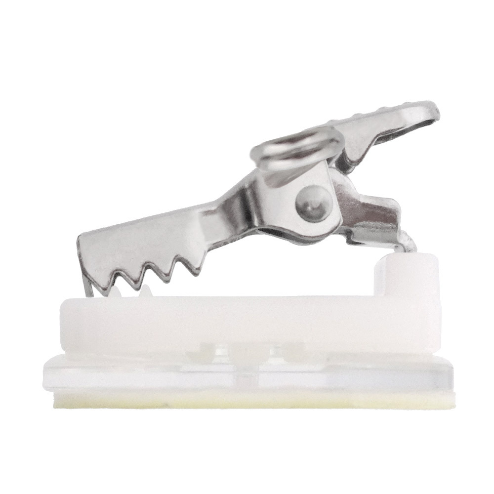 回転クリッキー 安全ピン 両面テープ付き 回転機能付き 名札用クリップ