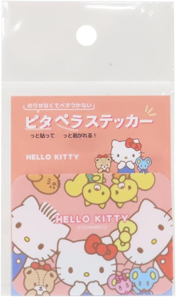 ハローキティ[ダイカットシール]ピタペラステッカー/みんなといっしょ