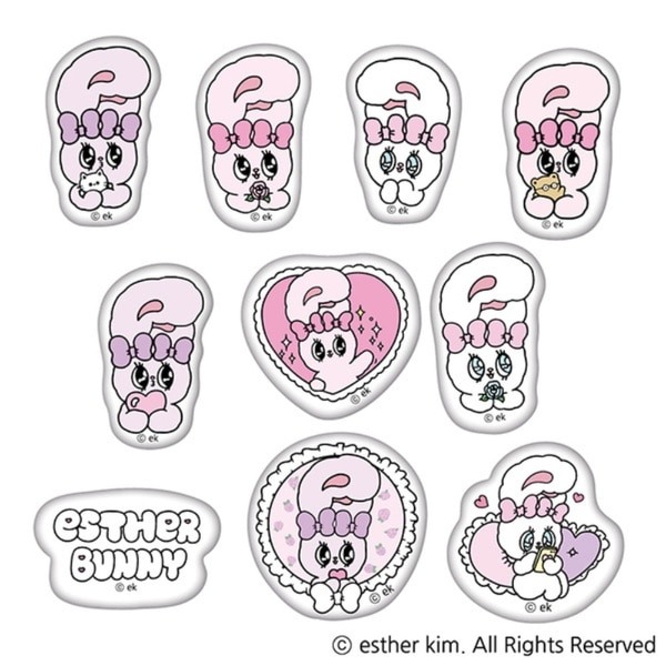 エスターバニー マシュマロ風シール（ぷっくりシール） : RIO SHOP