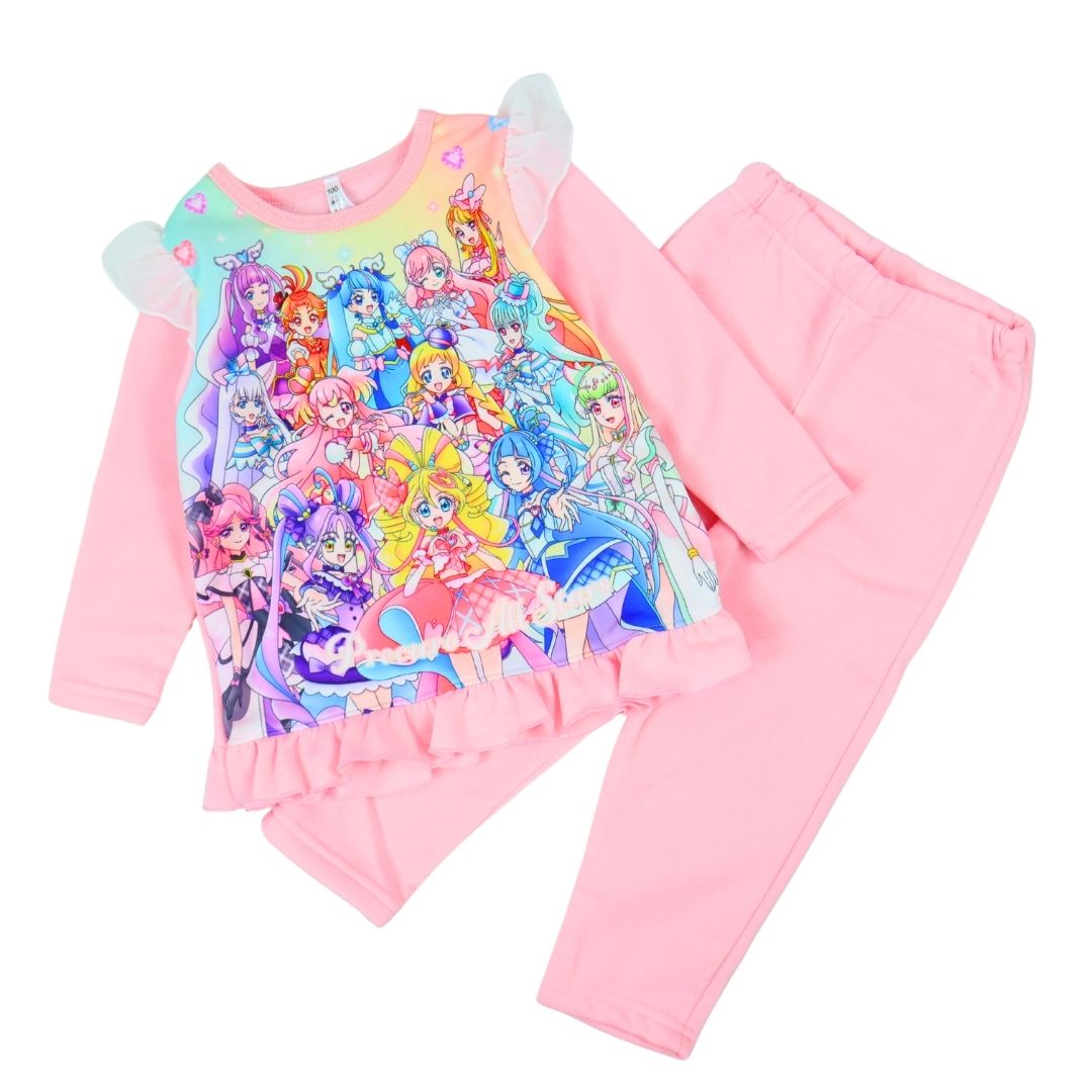 キミとアイドルプリキュア♪ パジャマ 長袖 上下セット 100cm〜130cm