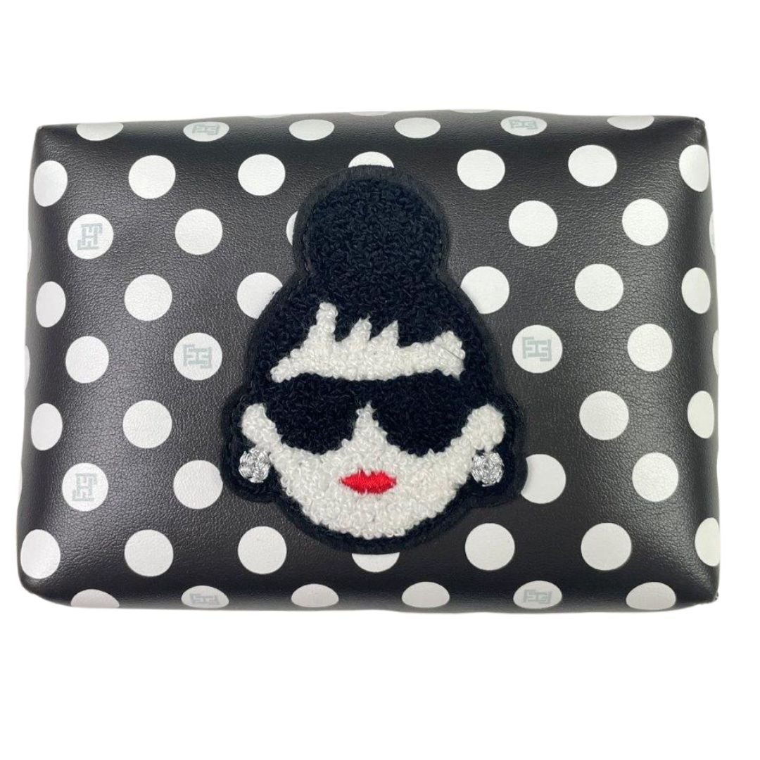 のりふくさまpeichan ぺーちゃん ウエストポーチ HAPPY FACE EMMAちゃんポーチ ハッピーフェイス レディエマ刺繍