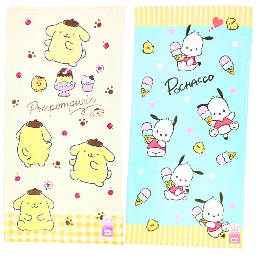 バスタオル】 コンパクトバスタオル サンリオキャラクターズ 約50