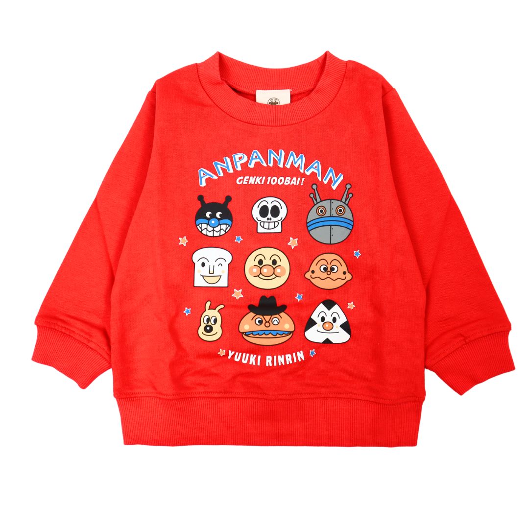 アンパンマン ばいきんまん ボーダー 長袖 Tシャツ 秋 春 ベビー