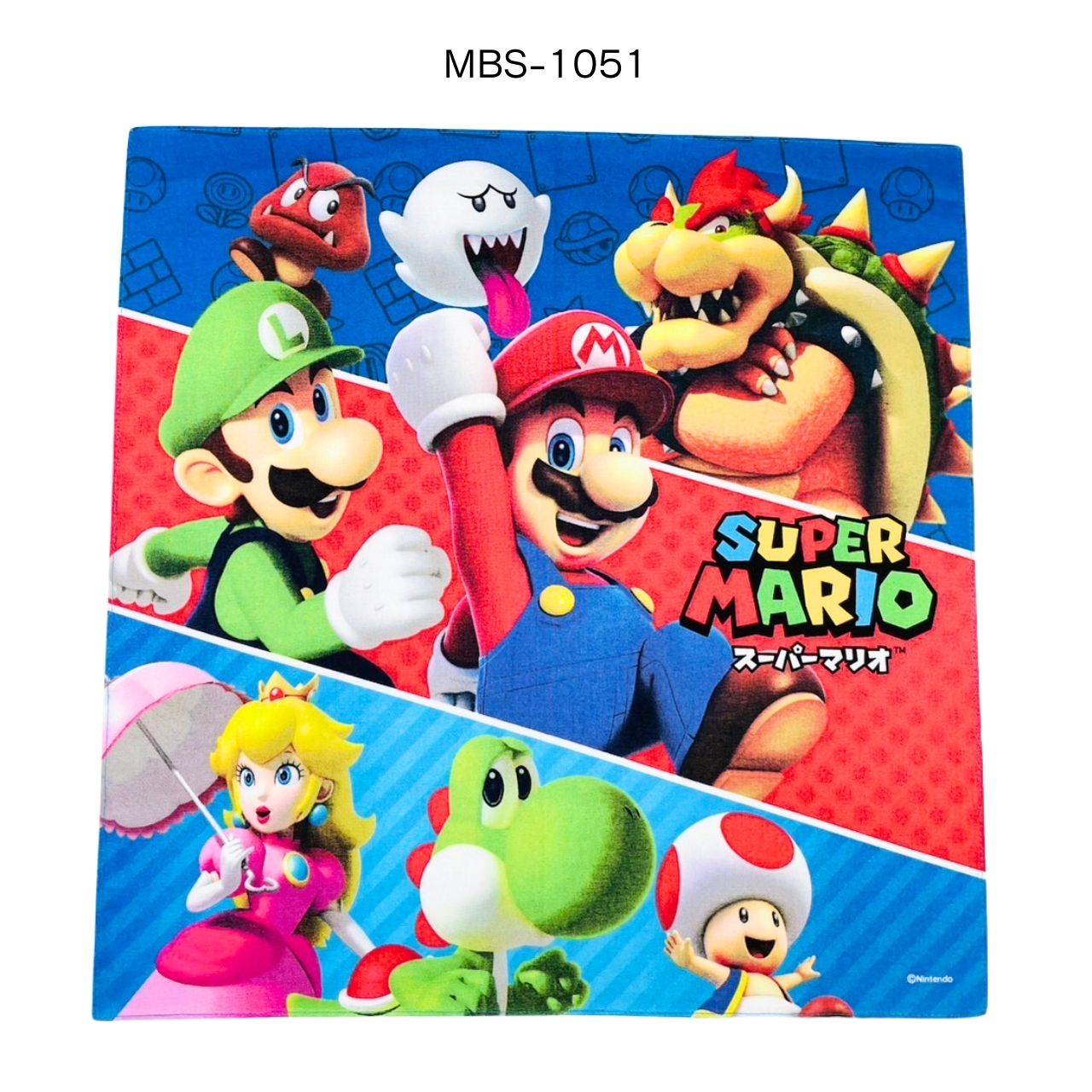 スーパーマリオ ハンカチ　マリオ　スーパーマリオブラザーズ スーパーマリオ ハンカチ 30×30cm 新入園入学準備用品 : RIO SHOP 莉緒