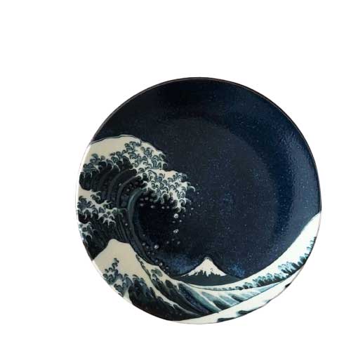 神奈川沖浪裏 -窯変紺- 【美濃焼 皿 プレート 】ヤマ吾陶器 : RIO SHOP