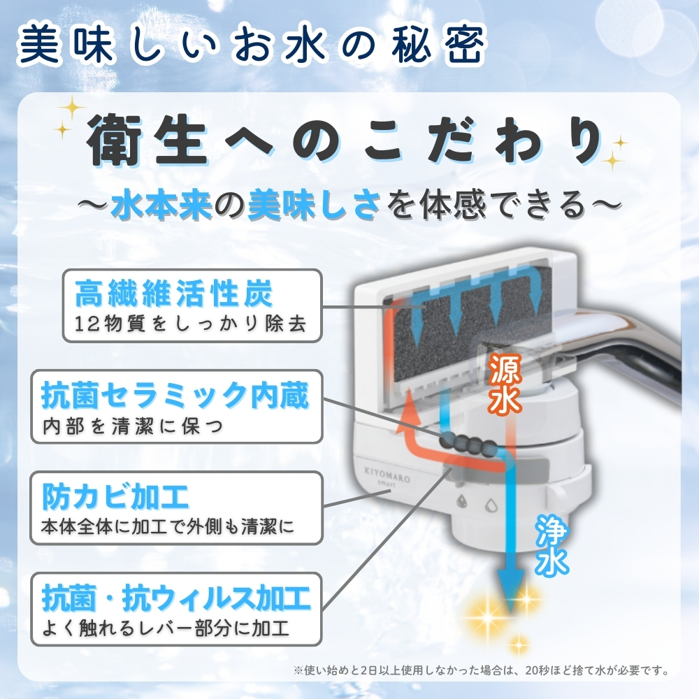 浄水器 蛇口直結 塩素除去 PFAS PFOS PFOA 12物質除去 きよまろスマート カートリッジ 1個内蔵 おすすめ プレゼント 取付け 簡単  コンパクト 一世帯一台限り : h710 : ダイト薬品Yahoo!ショッピング店 - 通販 - Yahoo!ショッピング