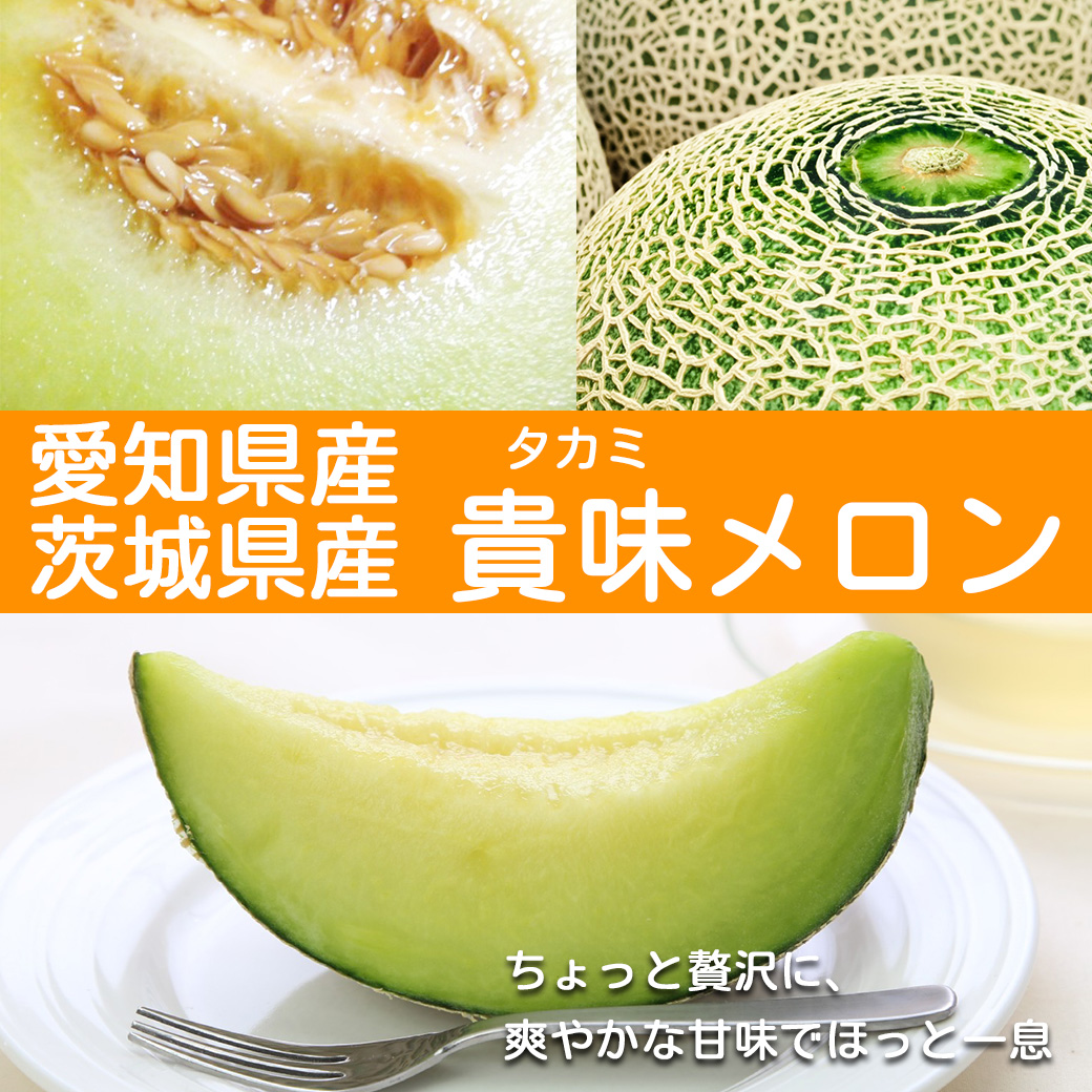 メロン 贈答用 1玉入 送料無料 お中元 茨城県 愛知県 タカミ