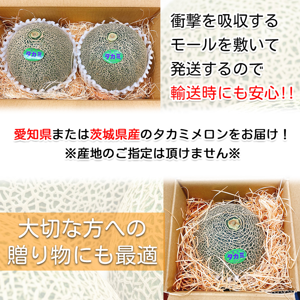 メロン 贈答用 1玉入 送料無料 お中元 茨城県 愛知県 タカミ