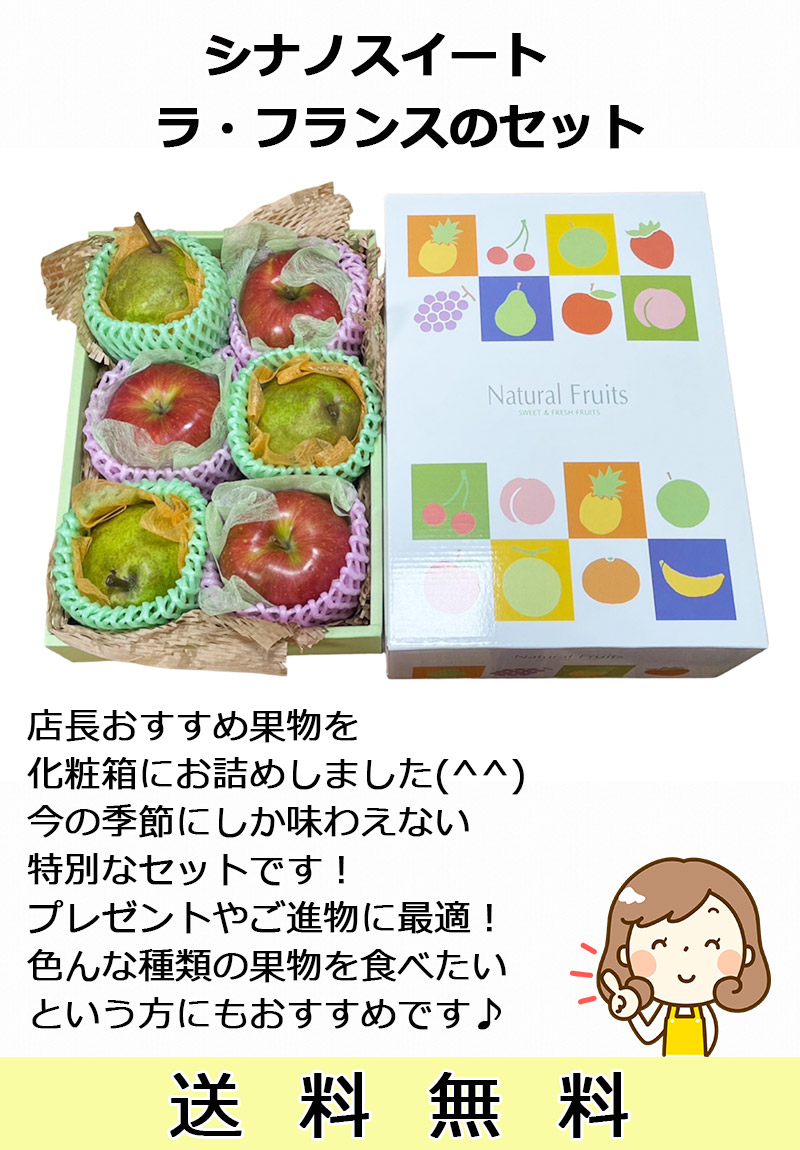 りんご 洋梨 セット お歳暮 贈り物 ギフト シナノスイート と ラ