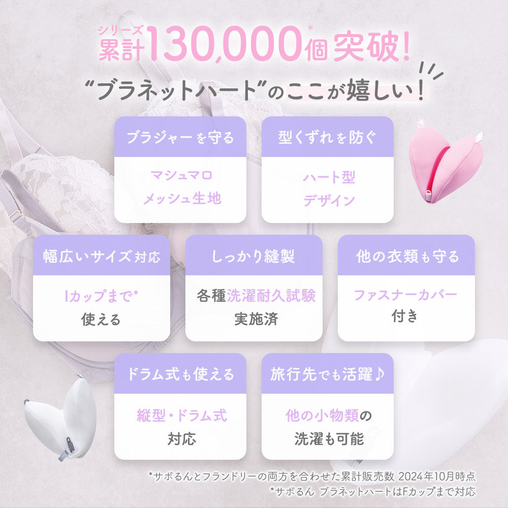 洗濯ネット ブラジャー ブラジャーネット 200円OFF 8/17まで ブラジャー用 型崩れ防止 大きいサイズ対応 無蛍光 ふわふわ生地 ドラム式 送料無料 関連画像5