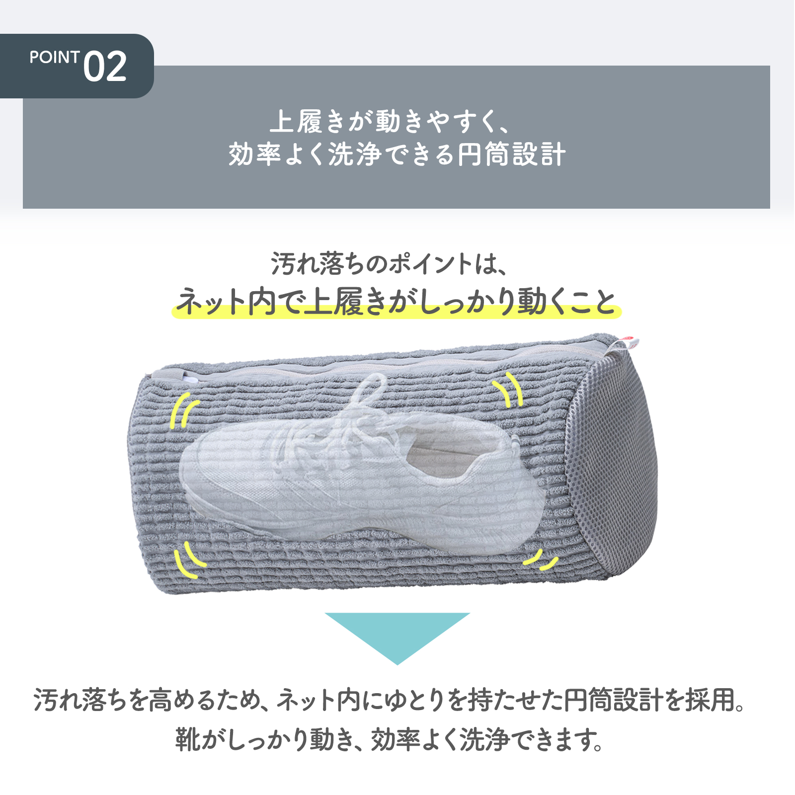 靴用洗濯ネット 上履き 靴 洗濯ネット 2枚組 丸洗い 靴にやさしい 2026年新商品 スニーカー シューズ 靴用洗濯袋 関連画像5