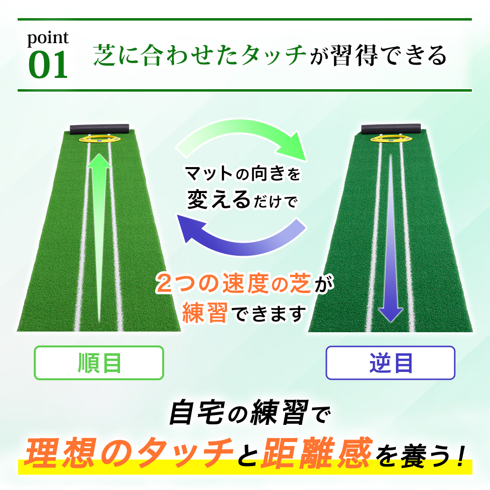 DAIYA GOLF 【タッチが上達する2スピード人工芝 順目10.5ft 逆目