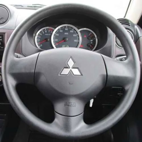 パジェロミニH58A　純正皮巻きステアリング パジェロミニ ステアリング H53A H58A 2009/9-2012/6 本革巻替キット