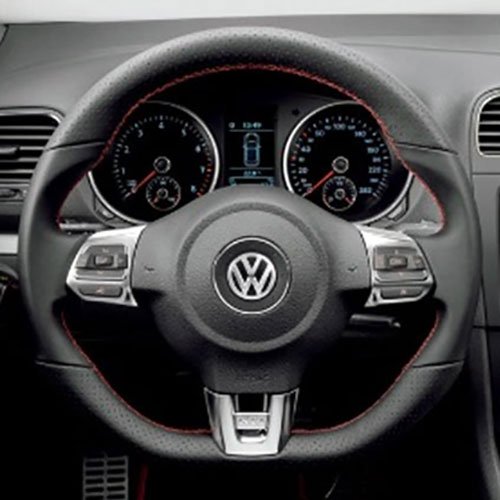 VW ゴルフR ステアリング 1KC 2010/3-2013/3 本革巻替キット トリコローレ (1V-08 NS｜daizens-shop｜02