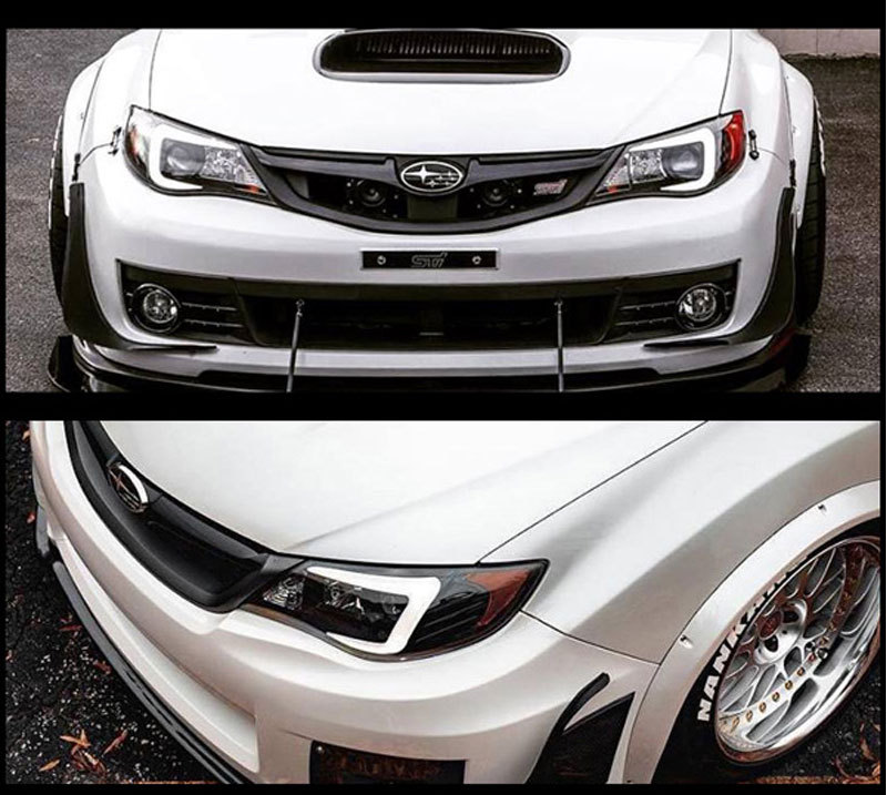 インプレッサ ヘッドライト GE GH GR GV 純正HID車 WRX STI ファイバー 