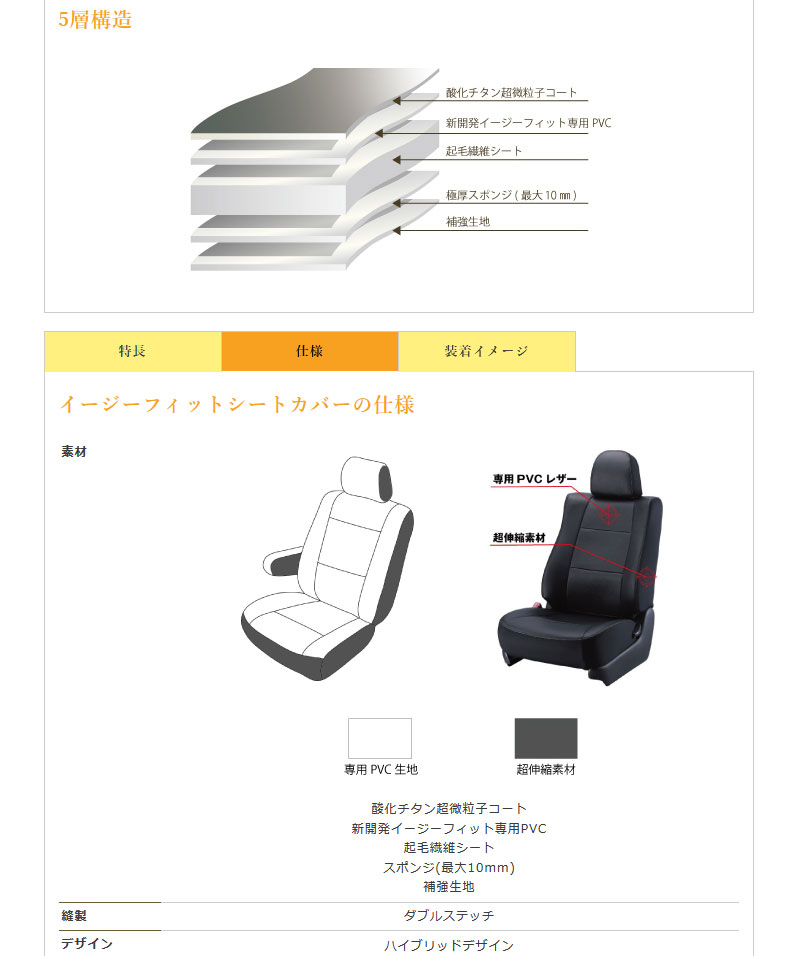 ブーン シートカバー M600S M610S H22/2-H24/6 5人 イージーフィット