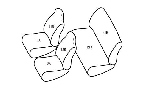 ミニキャブバン シートカバー U61V U62V H23/12-H26/2 4人 ワイルドステッチα ベレッツァ/Bellezza (MI771｜daizens-shop｜02