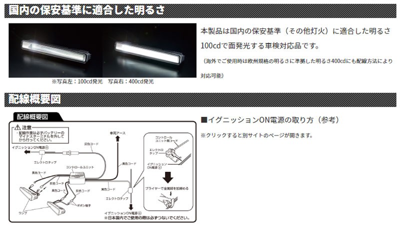 IPF LEDデイライト 車検対応 フラットLES forDRL 12V IPF (ML-06