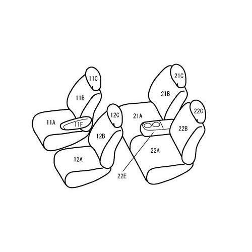 エブリィワゴン シートカバー DA64W H17/8-H19/7 4人 ベーシックα ベレッツァ/Bellezza (S617 車、バイク、自転車 自動車 内装用品 エブリィワゴン シートカバー DA64W H17/8-H19/7 4人 ベーシックα ベレッツァ/Bellezza (S617 車、バイク、自転車 自動車 内装用品