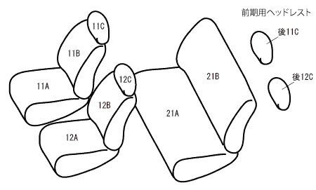 キャロル シートカバー HB25S H21/12-H25/2 4人 プレミアムPVC