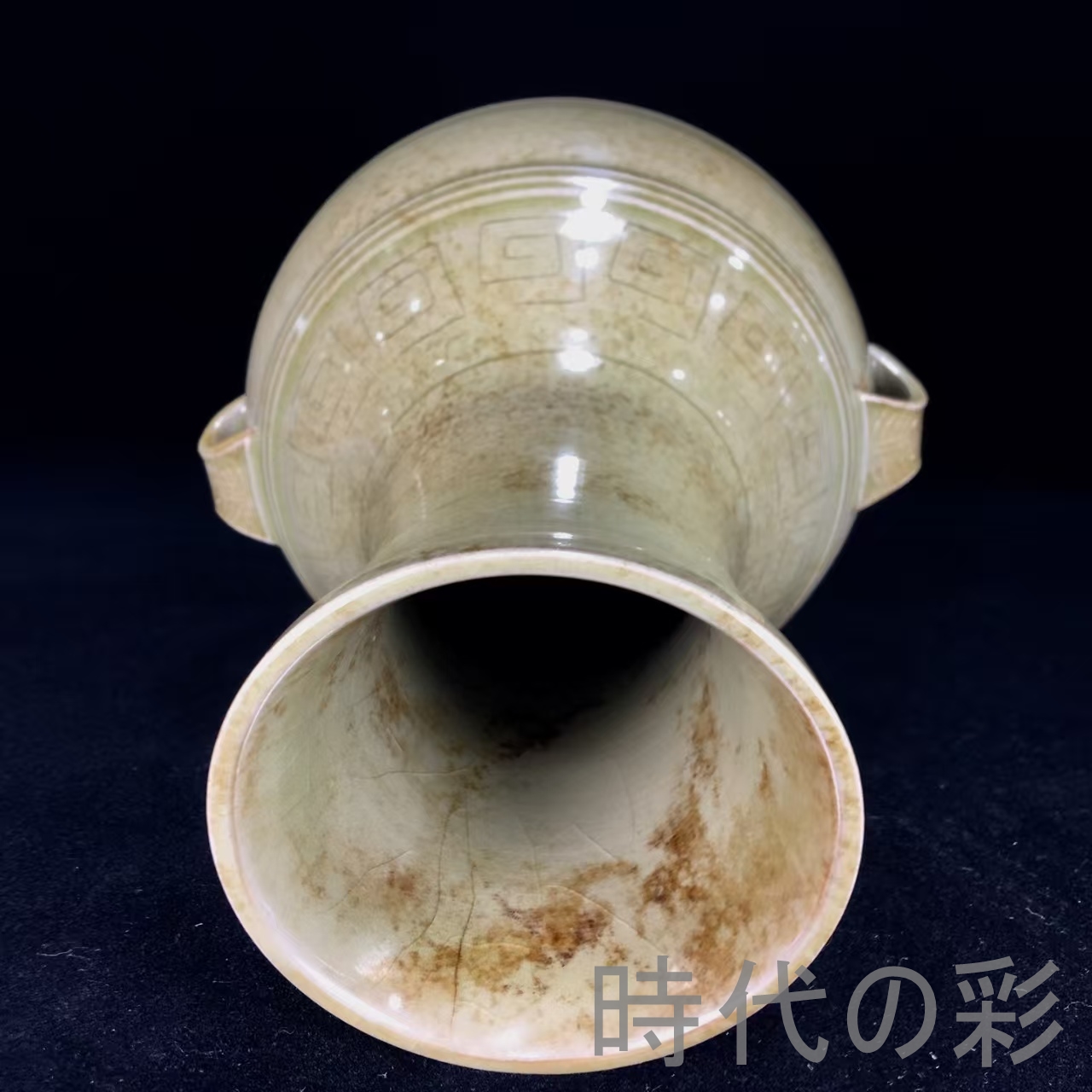 一路連科花瓶 花器】中国古い美術品 古陶磁器 古玩 文房置物 賞物 
