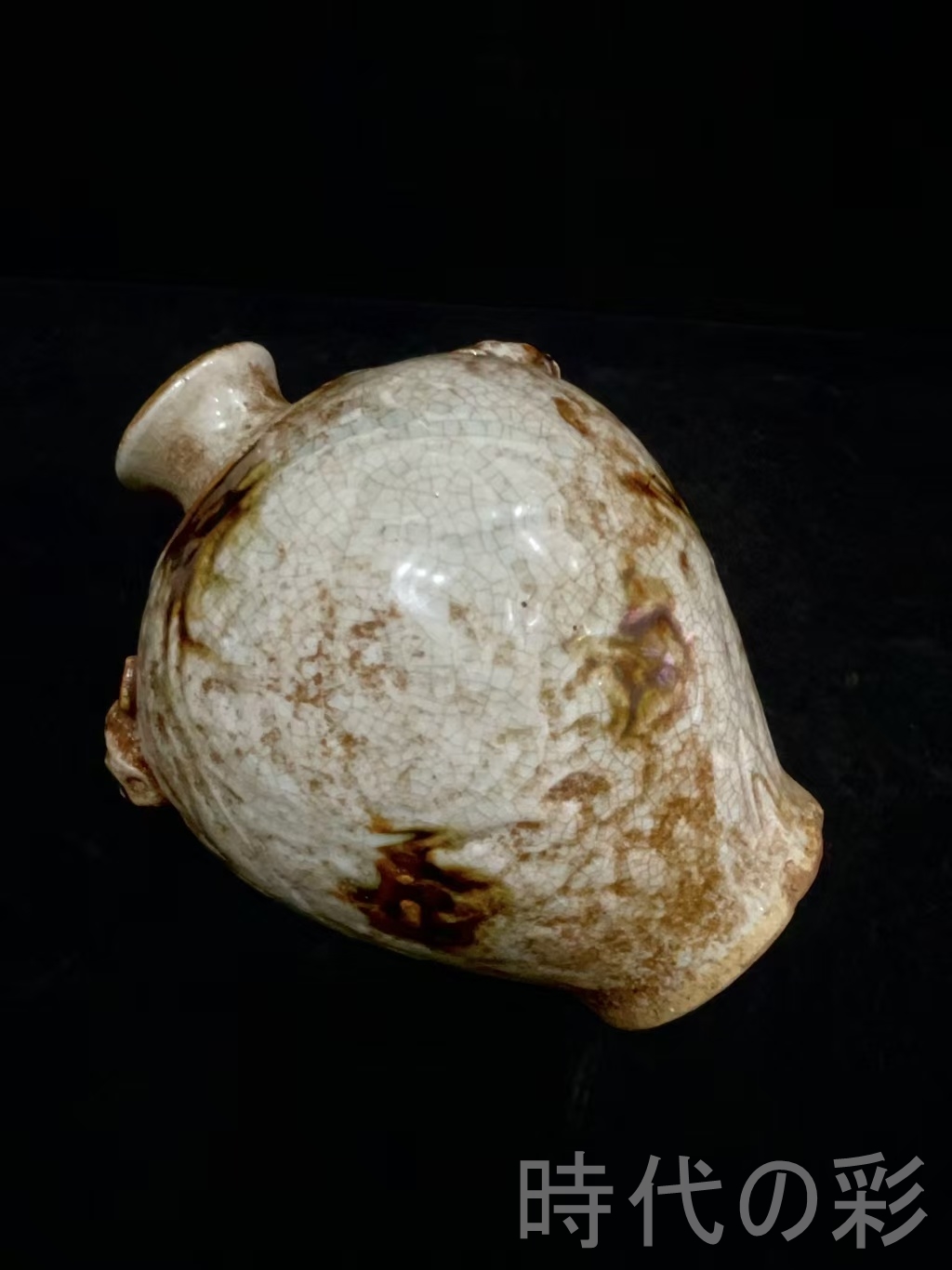 時代の彩】中国古美術 宋時代 汝窯 豆青釉 梅瓶 花瓶 文房置物 骨董品