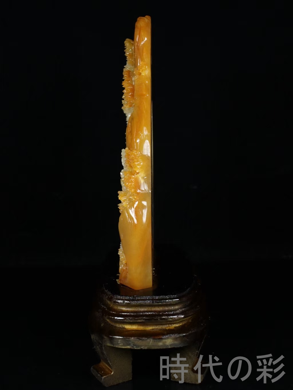 時代の彩】中国古美術 旧蔵 已未年春月昌碩作款 寿山田黄石彫刻 細密彫 時代の彩】中国古美術 旧蔵 已未年春月昌碩作款 寿山田黄石彫刻 細密彫