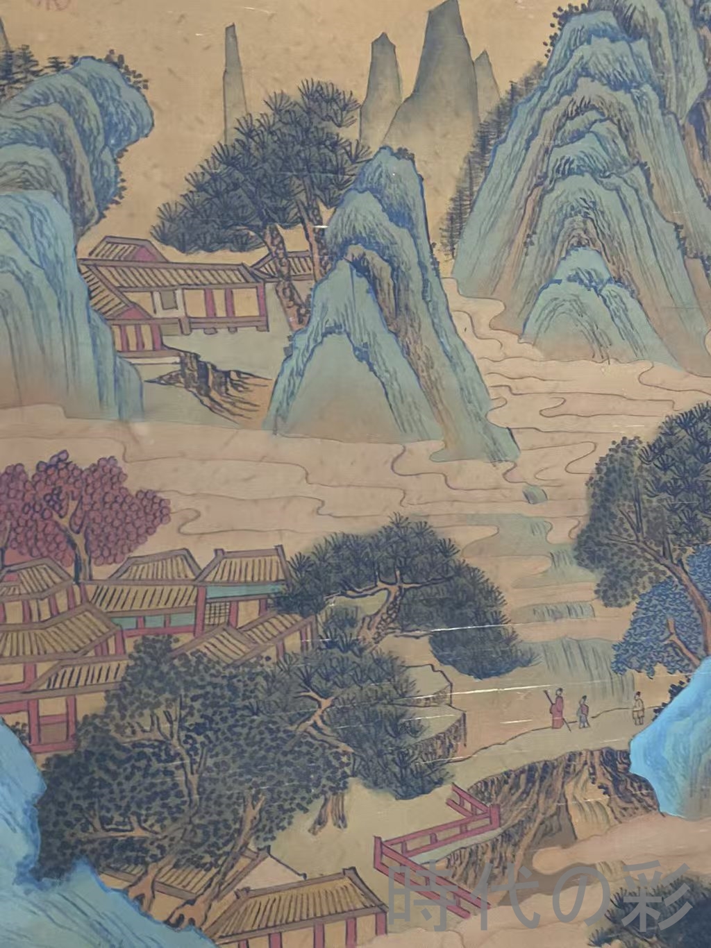 時代の彩】中国古美術 宋代 李成款 山水画 絹本画 三尺中堂