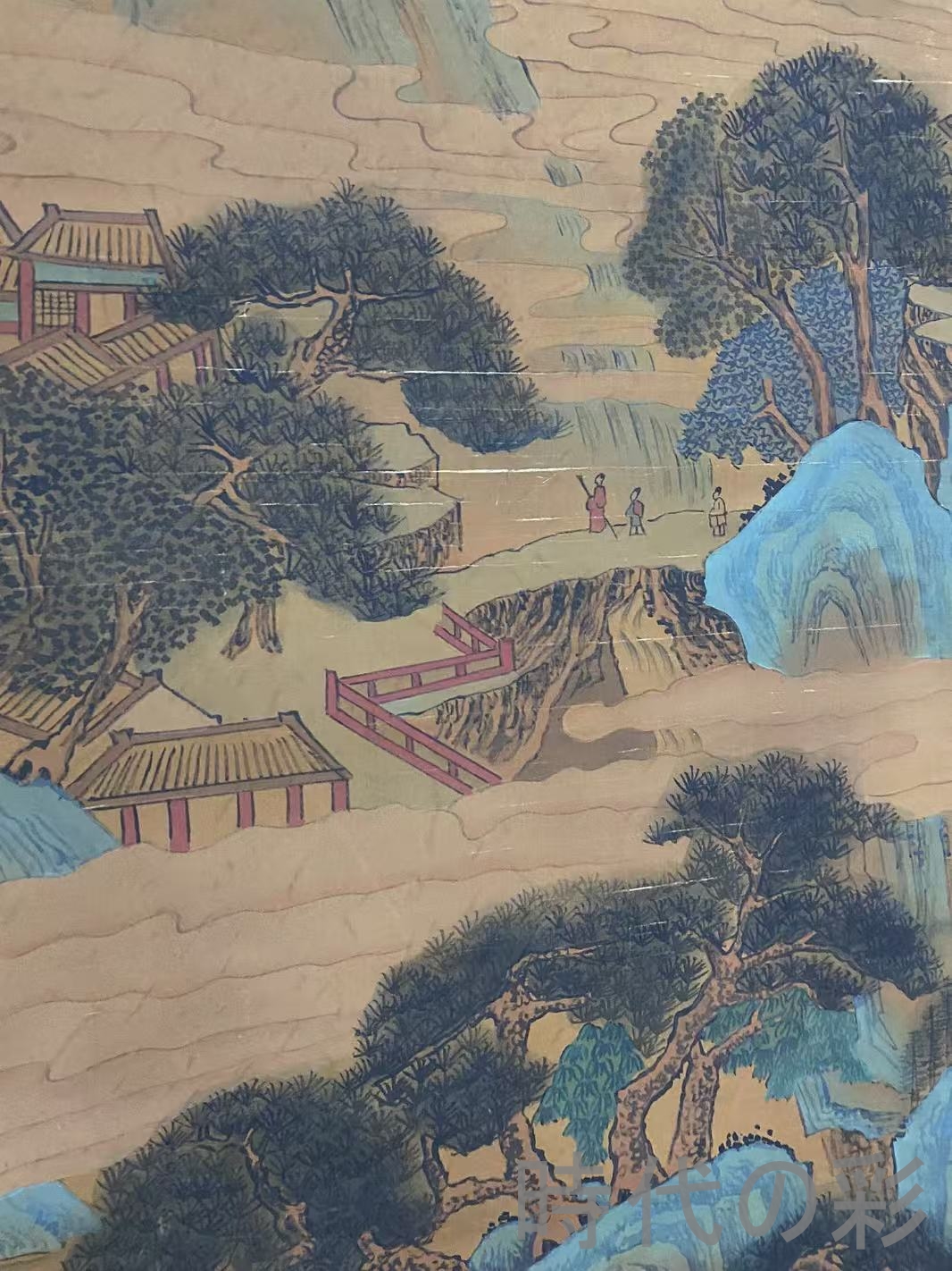 時代の彩】中国古美術 宋代 李成款 山水画 絹本画 三尺中堂