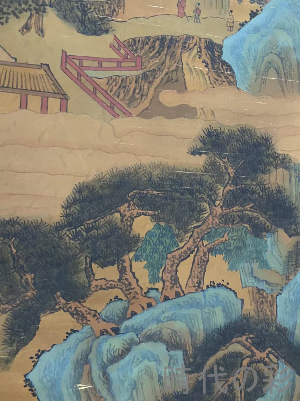 中国古美術 　北宋　武宗元作　肉筆図　激安骨董品 BD281A12-1 時代の彩】中国古美術 宋代 李成款 山水画 絹本画 三尺中堂