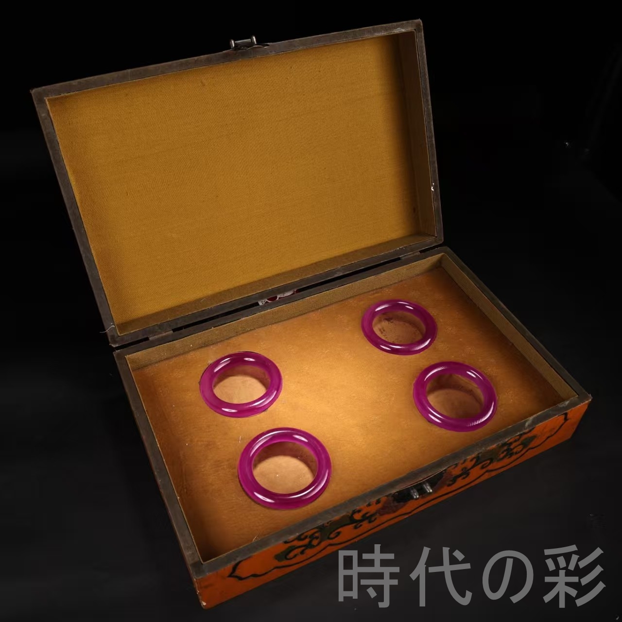 時代の彩】中国古美術 旧蔵『清代宮廷御藏 高冰種 紫羅蘭玉 手彫