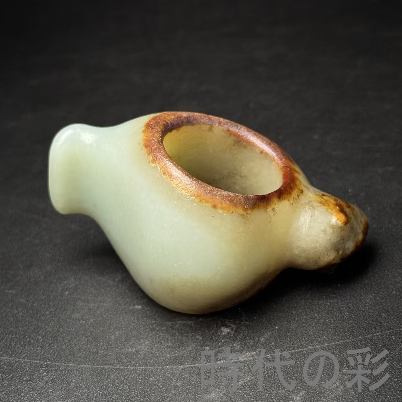古寶奇蔵】和田玉製・細密彫・龍鳳・置物・賞物・古賞物・古董品・中国