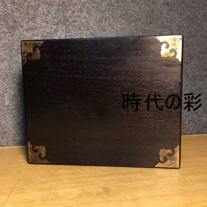 【紫檀 木箱】木製 収納箱 小物入れ 牛毛紋 唐木 中国古美術 工芸品 コレクション R08072517