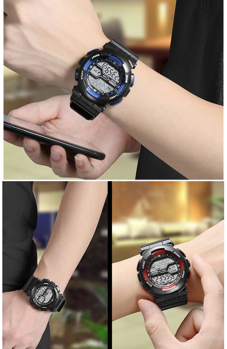 デジタル 腕時計 LED ディスプレイ ランニングウォッチ スポーツ