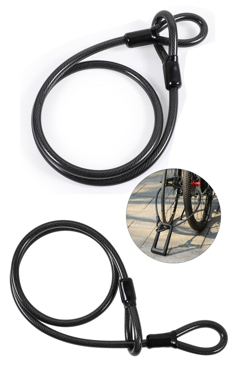 ワイヤー ロープ 12mm 1.2m PVCビニール 被覆ワイヤー ブラック : DaMi