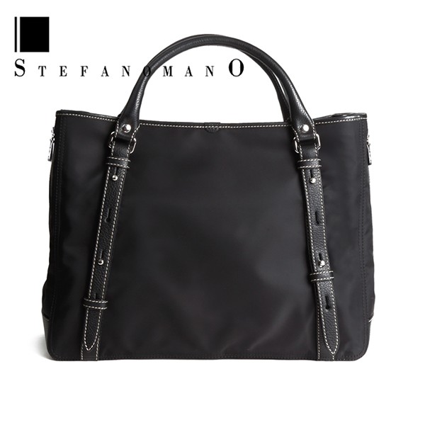 ✨未使用級✨ステファノマーノ ビジネスバッグ トートバッグ シボ革 ブラック STEFANO MANO（ステファノマーノ） ステファノマーノトートバッグ