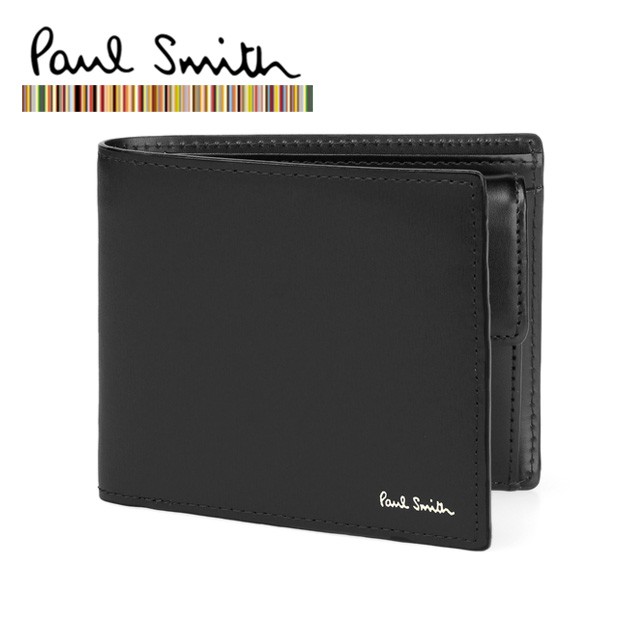 ポールスミス 財布 二つ折り シティエンボス PSC305 黒 メンズ 