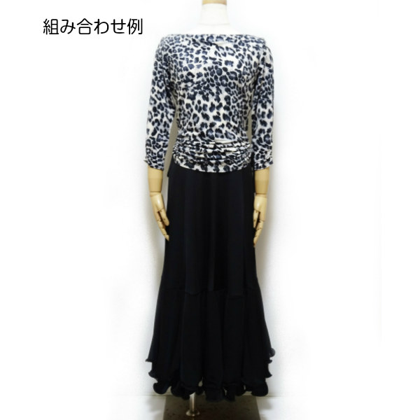 美品 NY社交ダンス スカート Mブラック ストレッチ素材