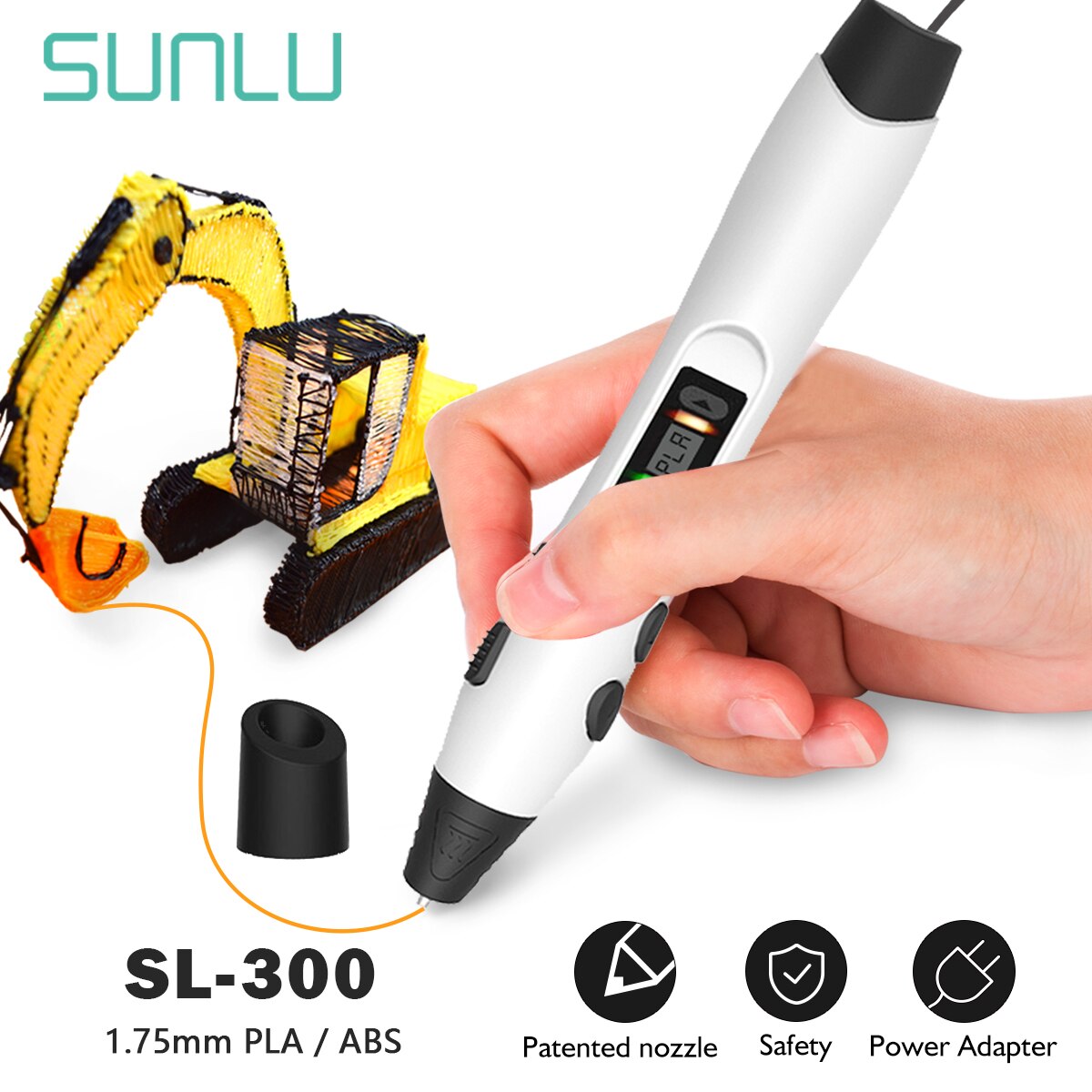 正式的SUNLU SL-300 D ABS PLA リフィル D DIY ペン 印刷ペン手 3Dプリンター