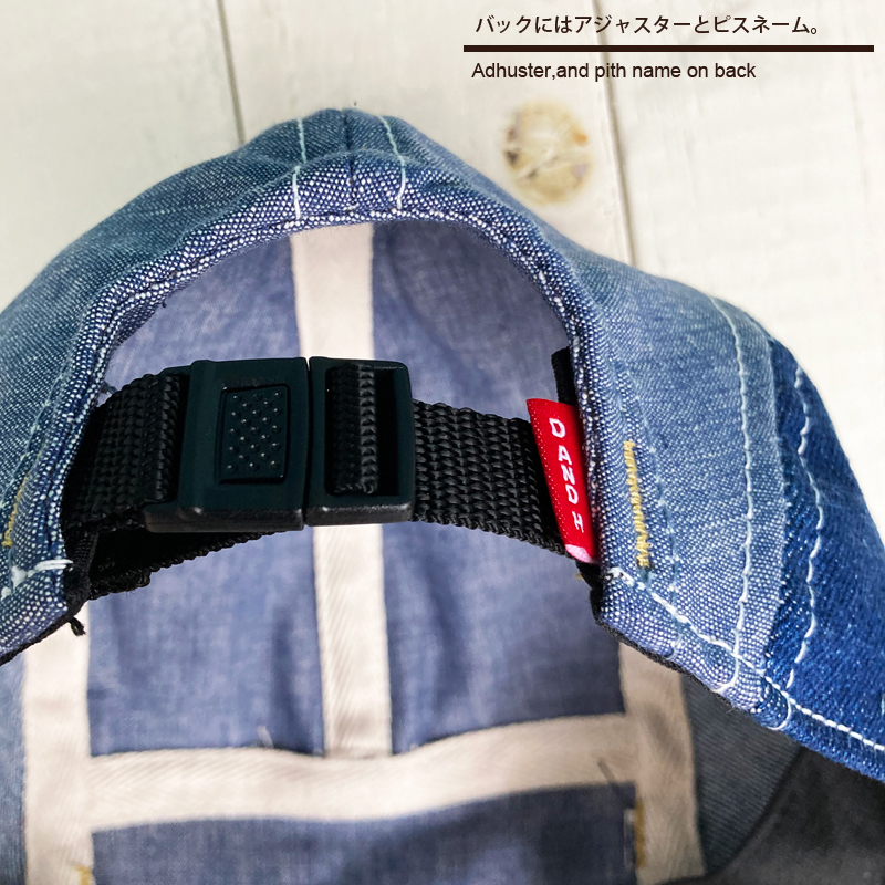 D AND H ヘビーダンガリー&ウォッシュブルーデニム コンビ 短