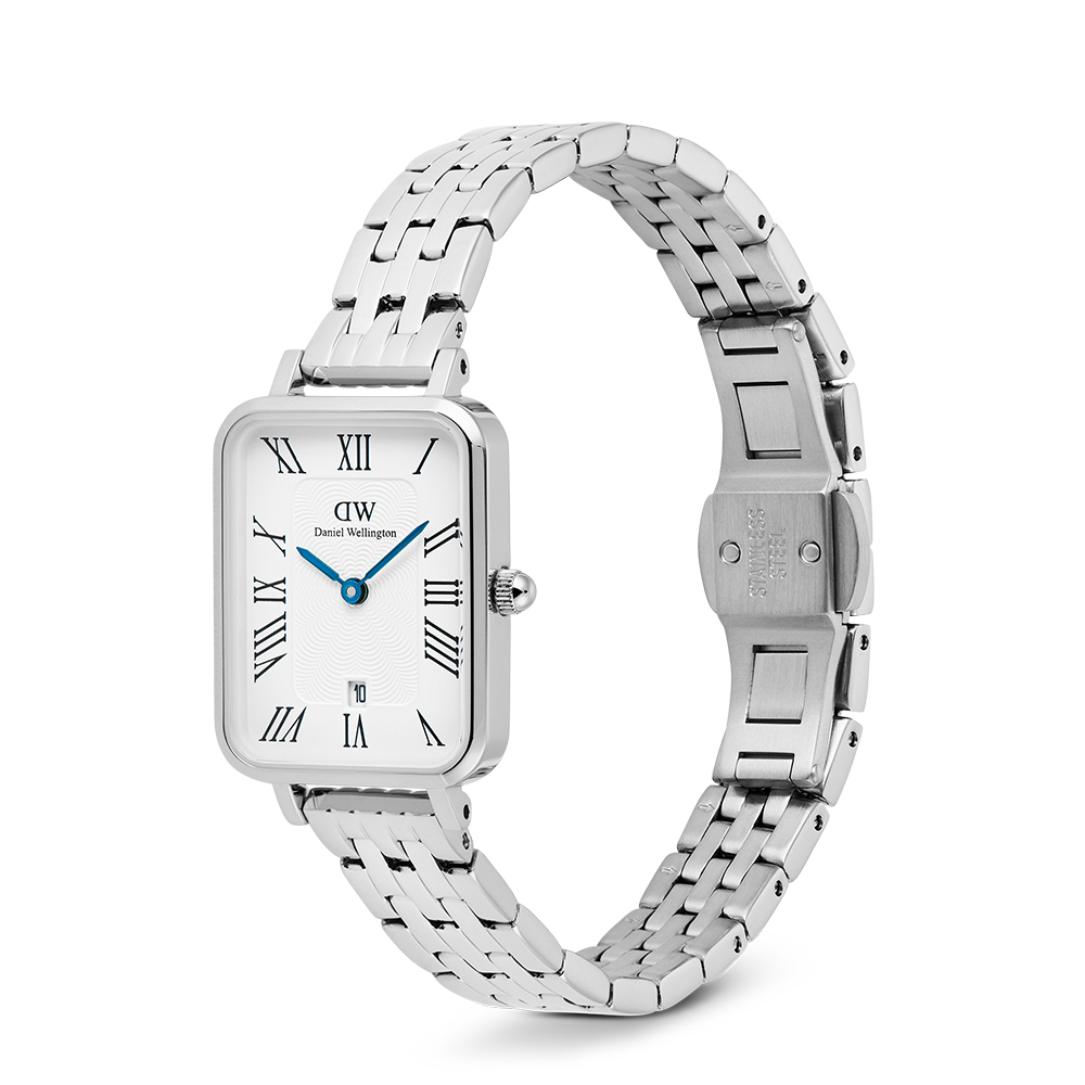 腕時計 レディース ダニエルウェリントン QUADRO ROMAN NUMERALS DATE ゴールド シルバー DW 時計 ブランド 母の日の画像